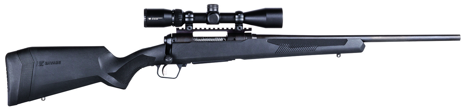 Savage Arms 58013 110 Apex Hunter XP 7mm PRC 2+1 22″, Matte Black Metal, Synthetic Stock, Vortex Crossfire II 3-9x40mm Scope