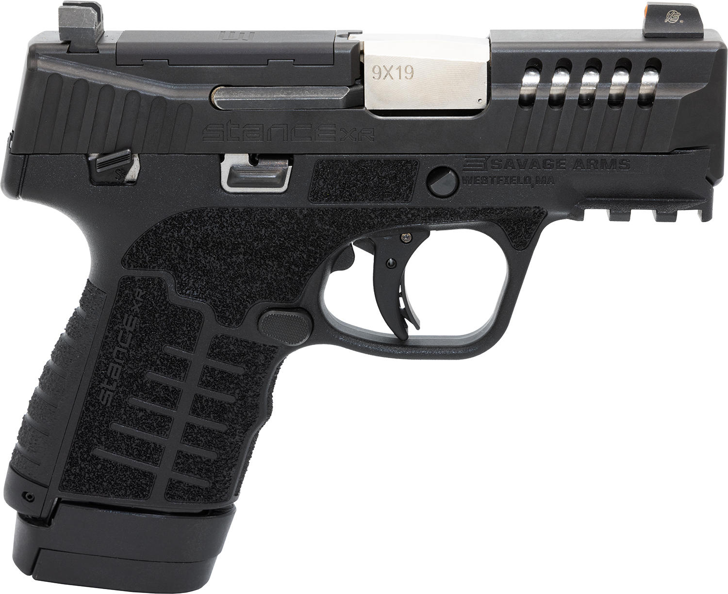 Savage Arms 67063 Stance XR 9mm 13+1 3.20″ Natural Black Nitride Ported Stainless Steel Slide Black Glass Filled Nylon Grip Ambidextrous