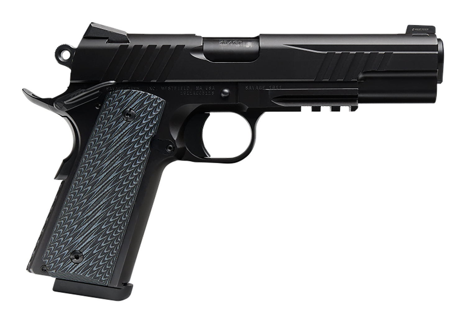Savage Arms 67211 1911 Government 9mm Luger 10+1 5″ Black Stainless Steel Barrel. Black Nitride Serrated Stainless Steel Slide. Black Nitride Stainless Steel Frame w/Picatinny Rail, Black VZ Grip