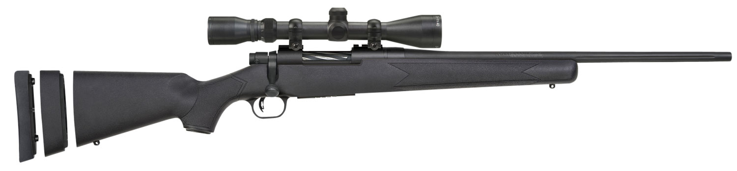 Mossberg 28027 Patriot Super Bantam 6.5 Creedmoor Caliber with 5+1 Capacity, 20″ Fluted Barrel, Blued Metal Finish & Black Synthetic Stock Right Hand (Youth) Includes 3-9x40mm Scope