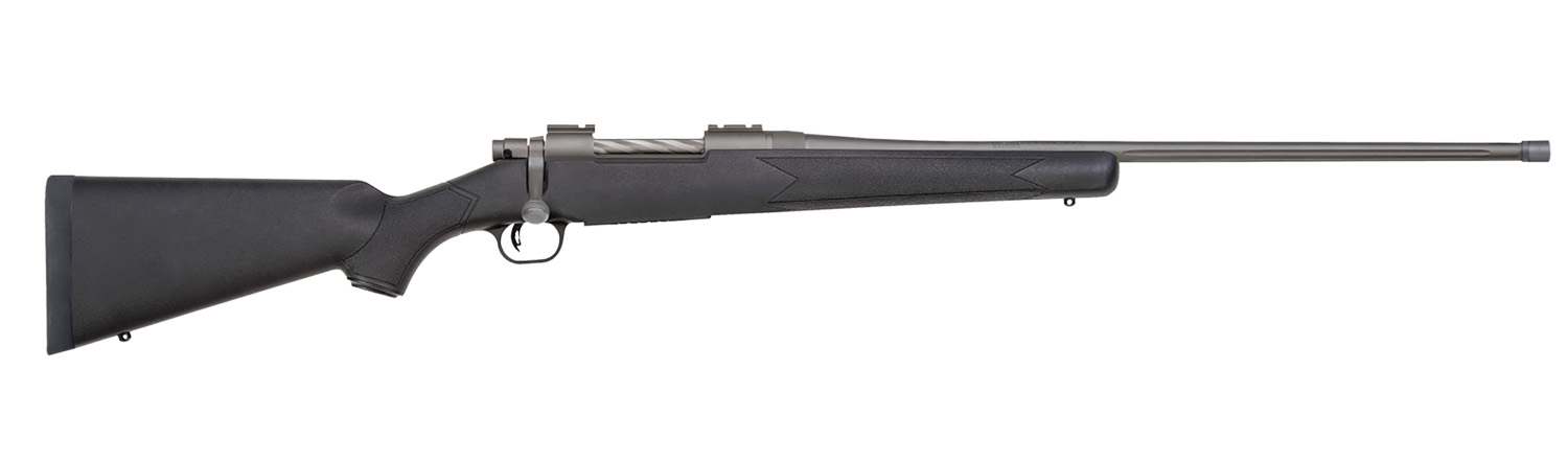 Mossberg 28262 Patriot  Full Size 400 Legend 4+1 20″ Stainless Cerakote Threaded Barrel, Drilled  Stainless Cerakote Stainless Steel Receiver, Black Fixed Synthetic Stock