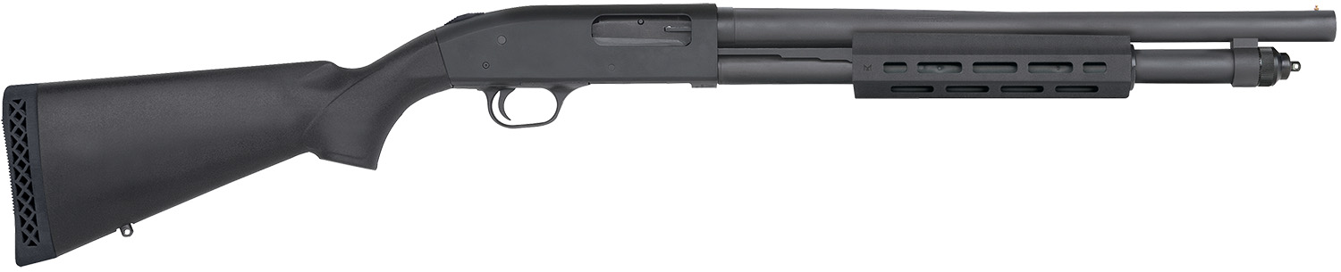 Mossberg 50766 590A1 Tactical 12 Gauge 3″ 6+1 18.50″ Cylinder Bore Barrel Black Parkerized Rec Black Synthetic Stock Right Hand Includes M-LOK Handguard