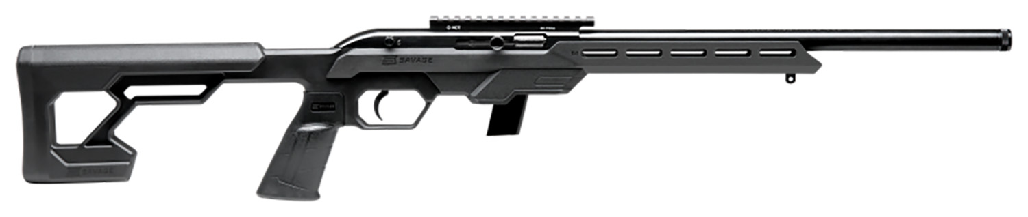 Savage Arms 45120 64 Precision Full Size 22 LR 20+1 16.50″ Matte Black Heavy Threaded Barrel, Matte Black Picatinny Rail Carbon Steel Receiver, M-LOK Handguard, Black Chassis Synthetic Stock, Right Ha