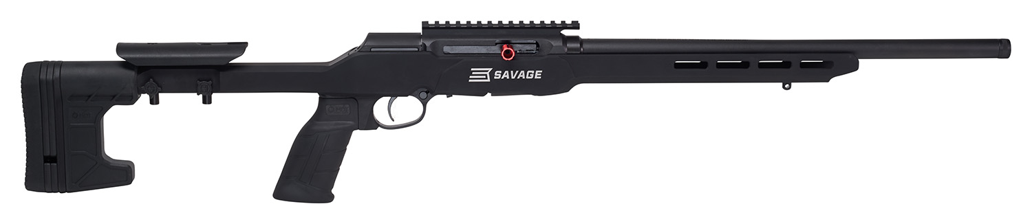 Savage Arms 47248 A22 Precision Full Size 22 LR 10+1 18″ Matte Black Heavy Threaded Barrel, Matte Black Picatinny Rail Carbon Steel Receiver, Matte Black MDT ACC Aluminum Chassis, Black Polymer Grip,