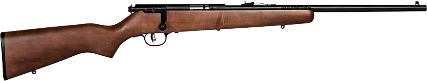 Savage Arms 60702 Mark I G Youth 22 Long/22 Short/22 LR 1rd 19″ Black Satin Button Rifled Barrel, Satin Black Drilled & Tapped Carbon Steel Receiver, Satin Brown Fixed Wood Stock, Right Hand