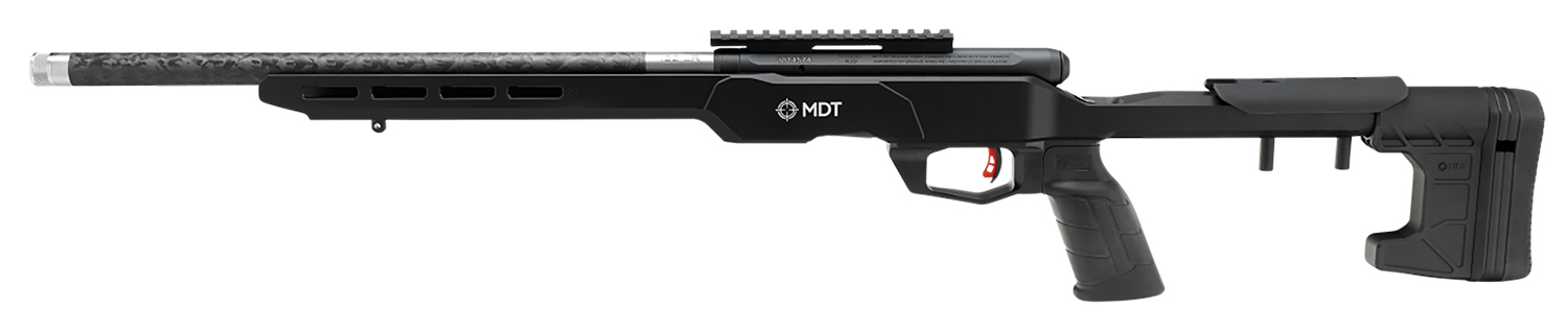 Savage Arms 70556 B22 Precision Lite Bolt Action 22 WMR Caliber with 10+1 Capacity, 18″ Carbon Fiber Wrapped Barrel, Black Metal Finish & Adjustable MDT Aluminum Chassis Black Stock Right Hand (Full S