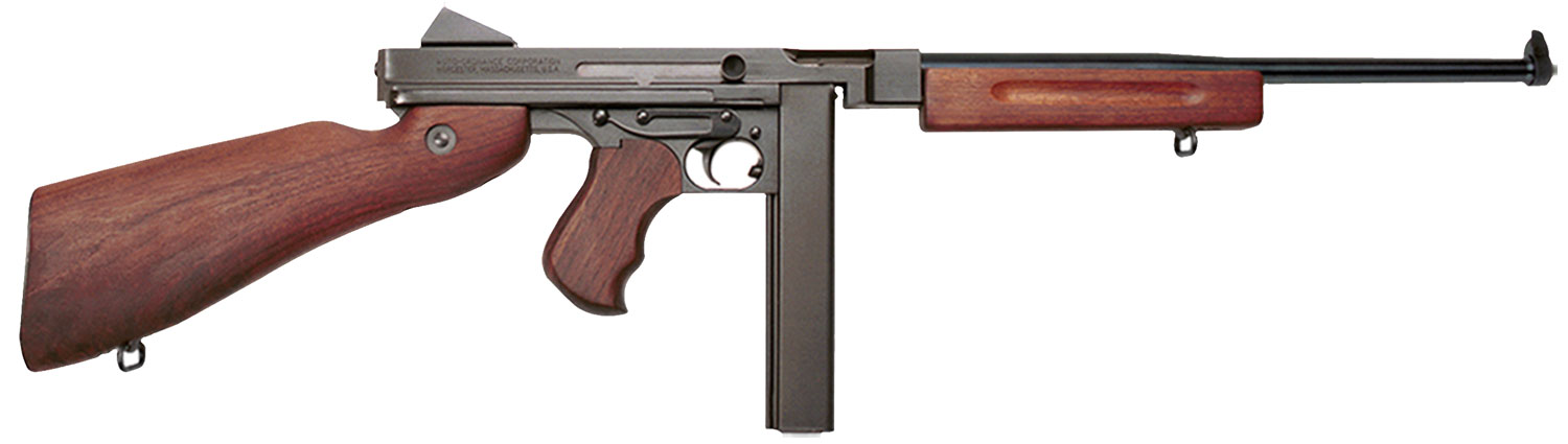 Thompson TM1C M1 Carbine Lightweight Carbine 45 ACP Caliber with 16.50″ Barrel, 30+1 Capacity (Stick), Black Hard Coat Anodized Metal Finish, American Walnut Stock Wood Grip Right Hand