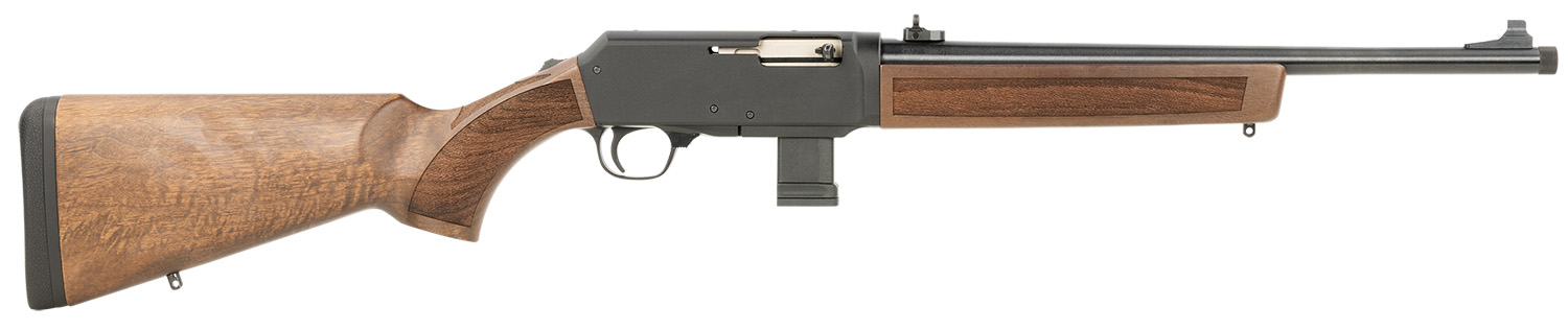 Henry H027H9 Homesteader  9mm Luger 10+1 16.37″ Blued Steel Threaded Barrel, Black Anodized Drilled & Tapped Aluminum Receiver, American Walnut Fixed Wood Stock, 2-Piece Grip, Ambidextrous