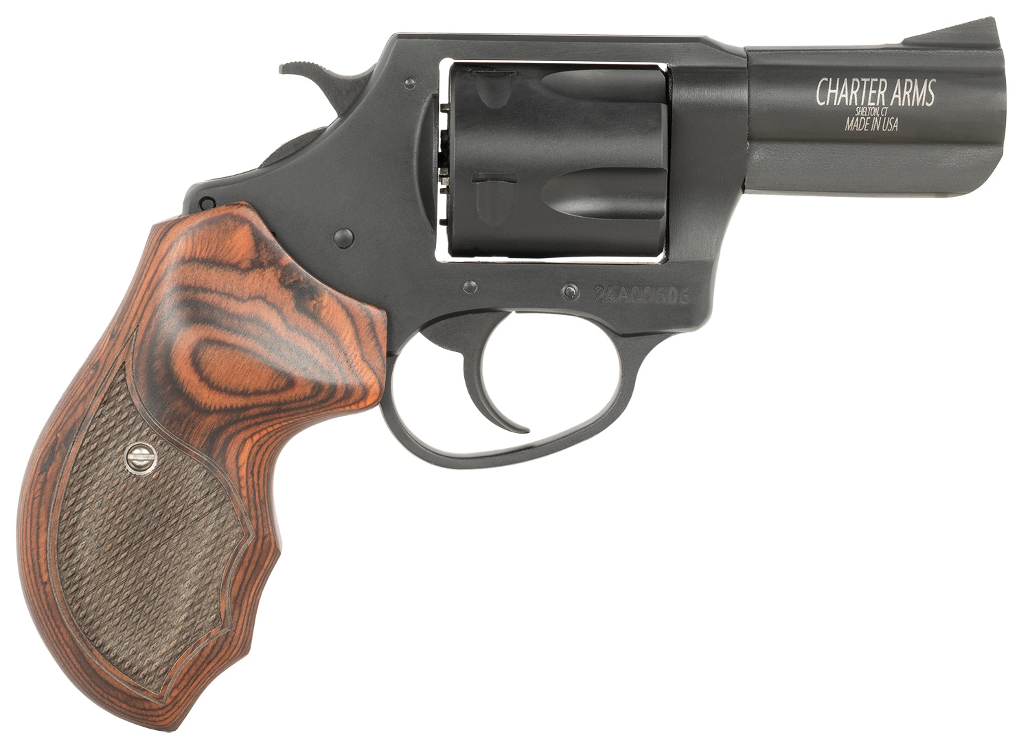 Charter Arms 14423 Bulldog  44 Special 5rd 2.50″ Black Passivate Steel Barrel & Cylinder, Black Passivate Steel Frame, Rosewood Grip, Exposed Hammer