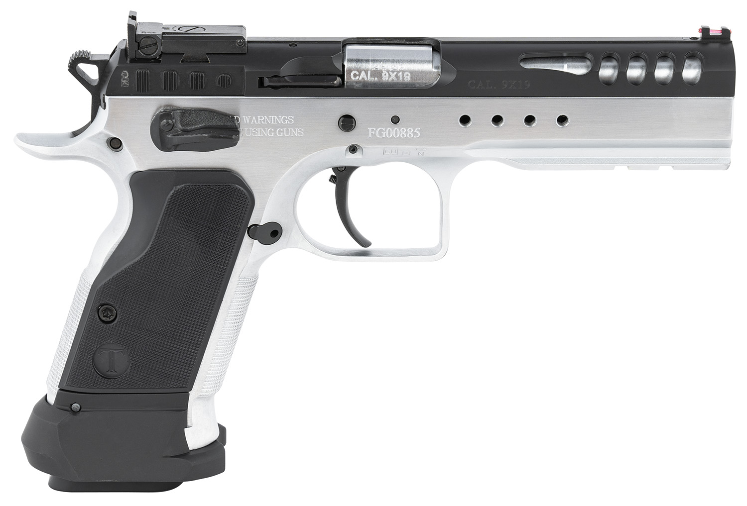Tanfoglio IFG TF-LIMMSTR-9 Limited Master  9mm Luger 4.75″ 18+1 Hard Chrome Black Steel Slide Black Polymer Grip