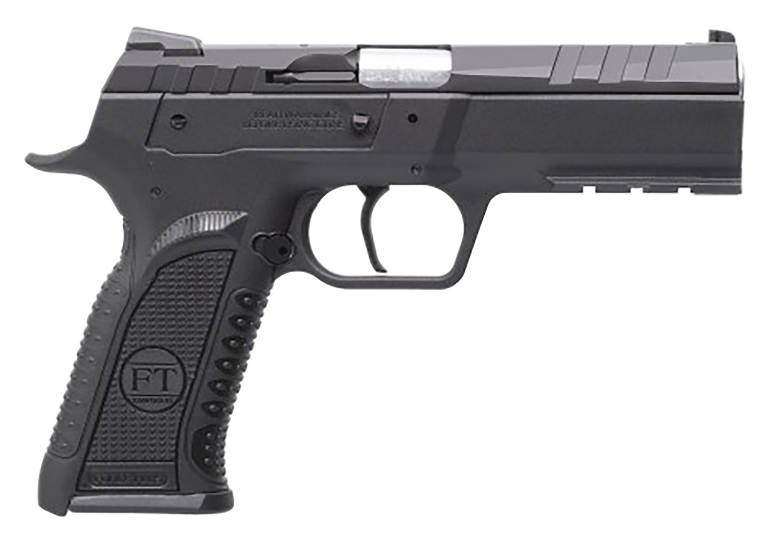 Tanfoglio TFFORCES9 Force Esse 9mm Luger 16+1 4.40″ Stainless Steel Barrel, Black Serrated Steel Slide, Black Polymer Frame w/Picatinny Rail, Textured Grip