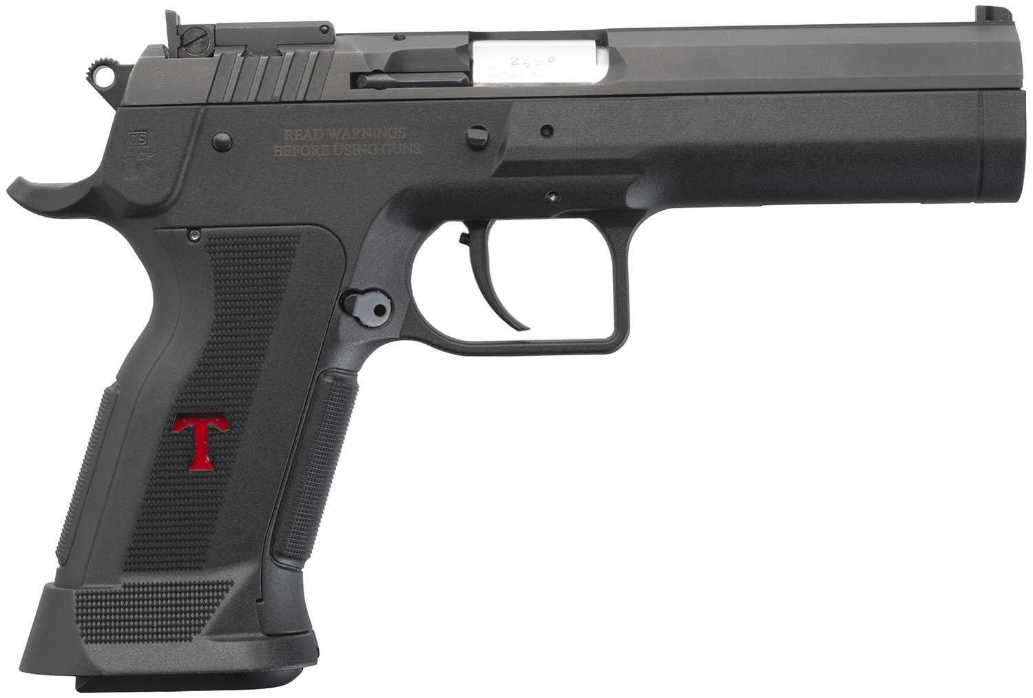 Tanfoglio IFG TFLIMPROP10 Limited Custom P 10mm Auto 14+1 4.76″ Black Polygonal Rifled Barrel, Black Steel Slide, Black Polymer Frame,  Black Polymer Grips, Ambidextrous