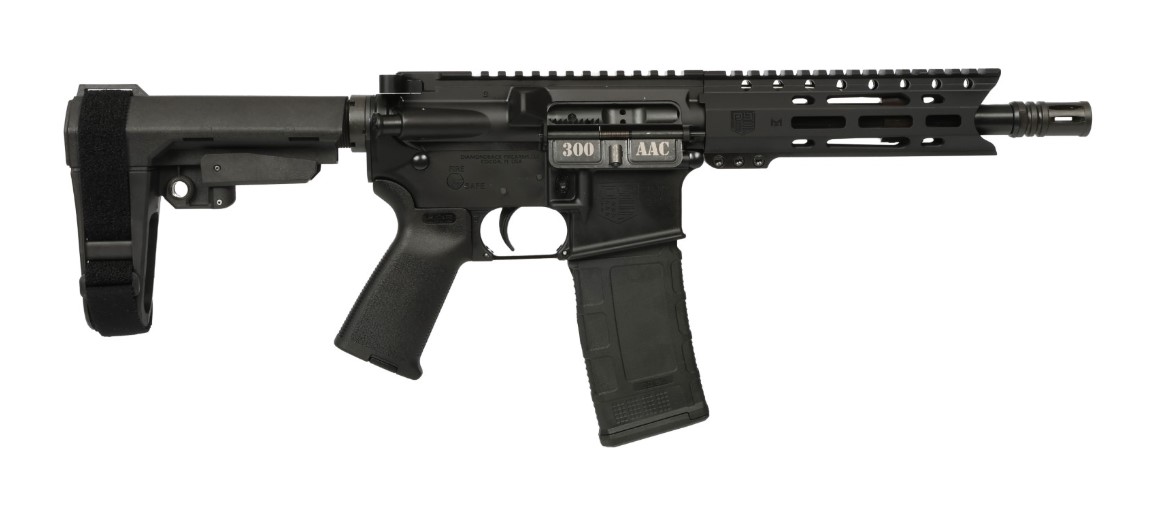 DIAMONDBACK FIREARMS DB-15 PIST 300BLK BLK 8″ SBA3