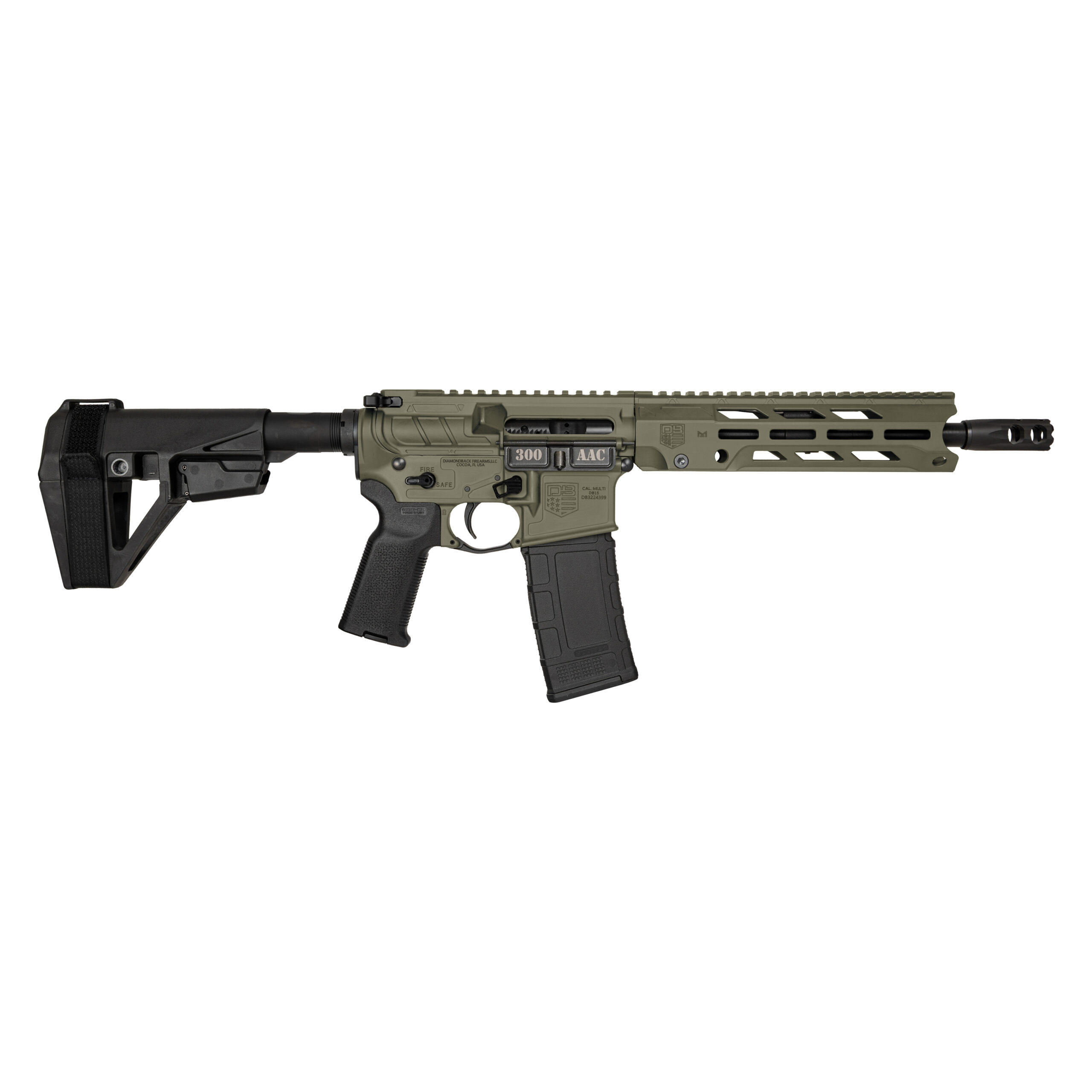 DIAMONDBACK FIREARMS DB15O 300BLK ODG 10″ BRACE