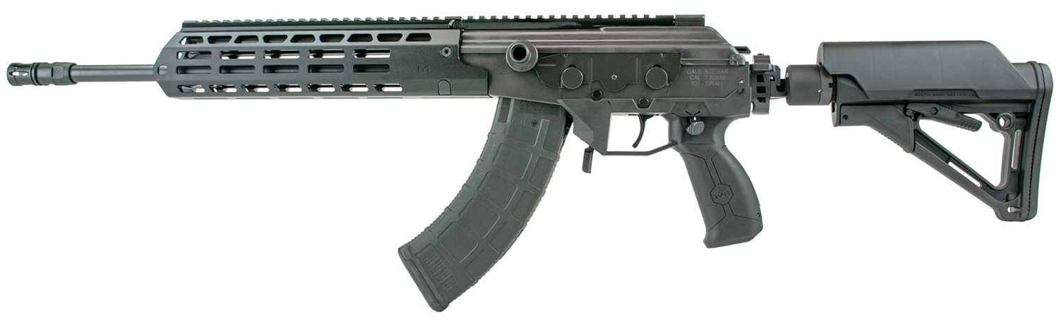 IWI US GAR37 Galil Ace Gen II 7.62x39mm 30+1 16″ Black Steel Barrel, Black Stainless Steel Receiver w/Picatinny Rail, M-LOK Handguard, Side Fold Adj Buttstock Black Synthetic, Black Polymer Grip