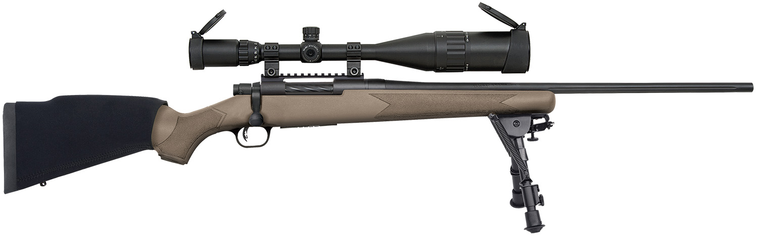Mossberg 28019 Patriot Night Train 6.5 Creedmoor 5+1 24″ Matte Blued Flat Dark Earth Right Hand 6-24x50mm Scope