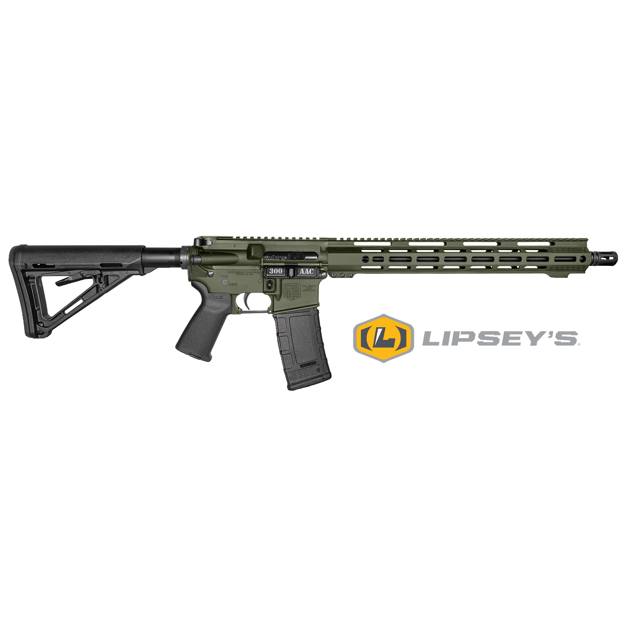DIAMONDBACK FIREARMS DB15 300BLK 16″ ODG 15″ MLOK
