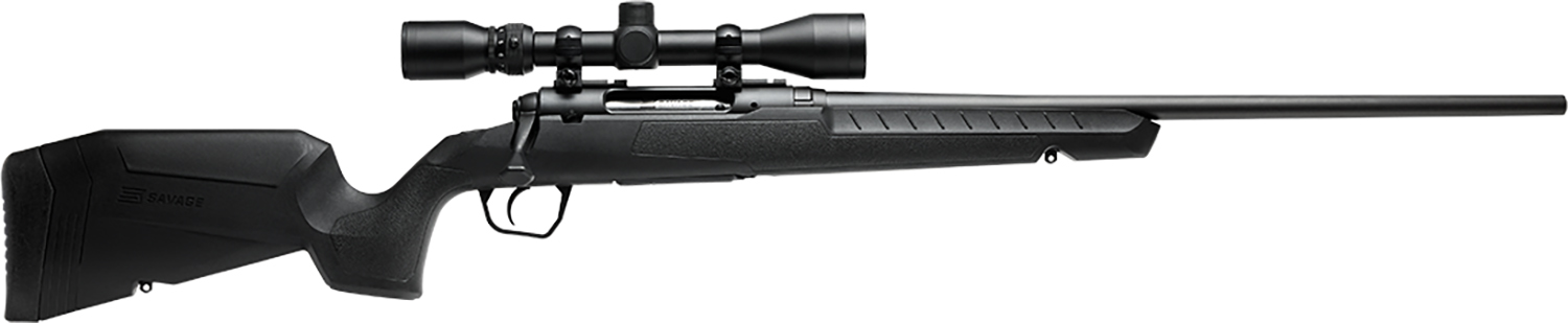 Savage Arms 32006 Axis XP Combo 308 Win 4+1 22″ Matte Black Button Rifled Barrel, Matte Black Drilled & Tapped Carbon Steel Receiver, Fixed Sporter Black Synthetic Stock, Weaver 3-9x40mm, Right Hand
