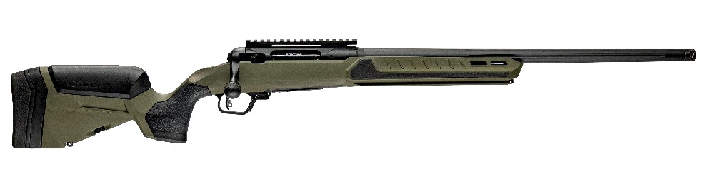 Savage Arms 32640 110 Core Predator Full Size 300 AAC Blackout 10+1 16.50″ Medium Heavy Fluted Barrel, Arca Rail Forend, Hunter Green AccuStock w/AccuFit V2 Synthetic Stock, Left Hand