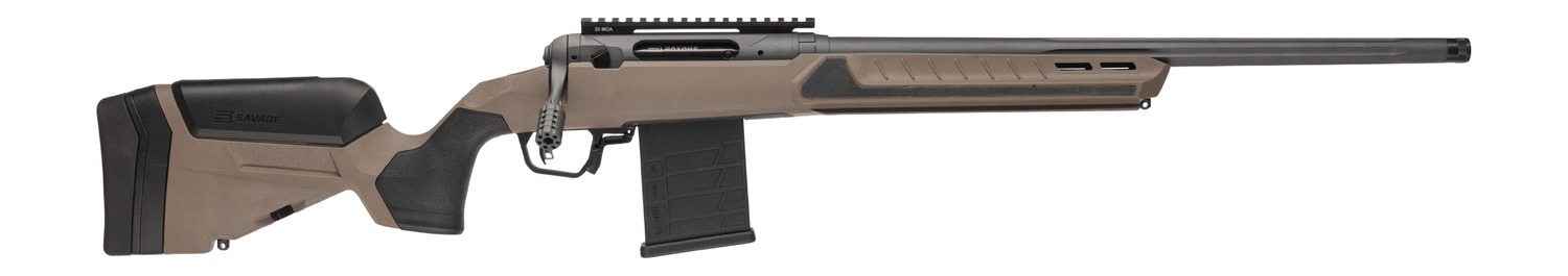 Savage Arms O2675 110 Core Tactical 300 Blackout 10+1 16.50″ Medium Heavy Fluted Barrel, Arca Rail Forend, AccuStock w/AccuFit V2 Synthetic Stock, Right Hand