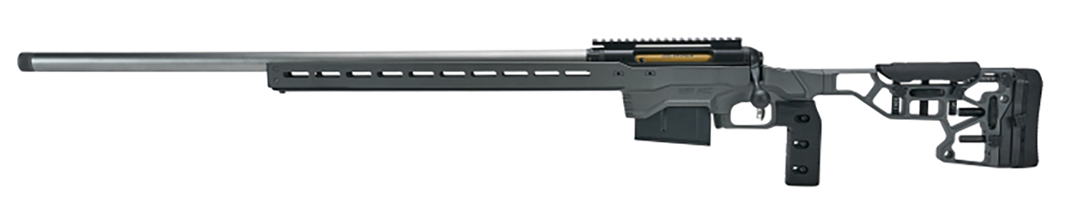 Savage Arms 57701 110 Elite Precision 223 Rem 10+1 26″ Matte Stainless, Matte Black Rec, Gray Cerakote Adjustable MDT ACC Aluminum Chassis Stock, Left Hand (MB Not Included)