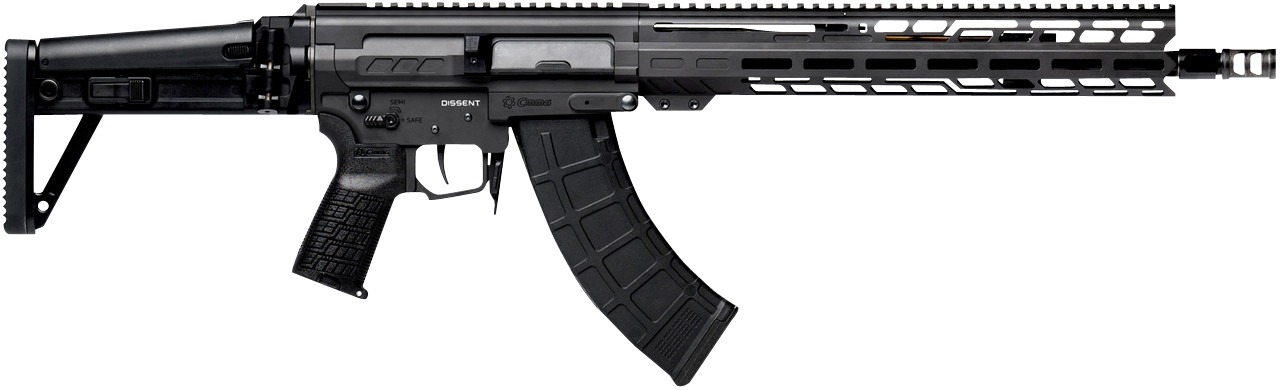 CMMG 86A7F0BAB Dissent MK47 7.62x39mm 30+1 (2) 14.30″ P&W, Black Armor, Side Charging Handle Rec, 13.50″ M-Lok Handguard, Side Folding Stock, Zeroed Grip, SVD Brake, 60/90 Ambi Safety, Adj. Gas Block