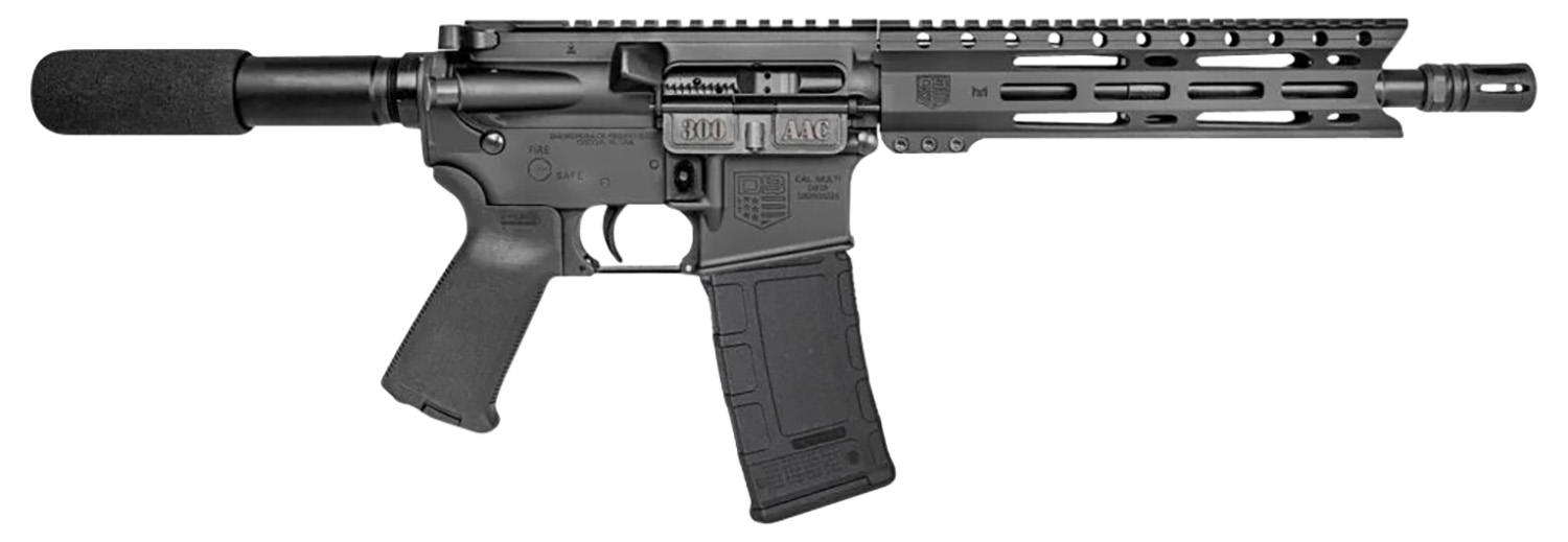 Diamondback DB1915B001 DB15 300 Blackout 28+1 10″, Black, Carbon Lower, 9″ M-LOK Handguard, Padded Buffer Tube, Magpul Grip
