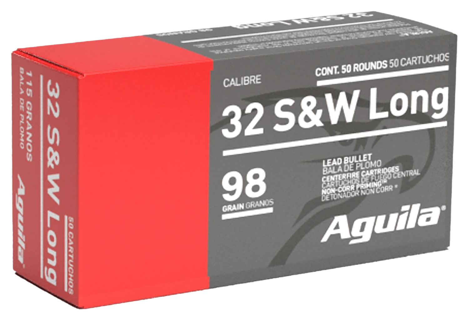 Aguila 1E322340 32S&W Long 98gr Lead Round Nose 50 Per Box/20 Case