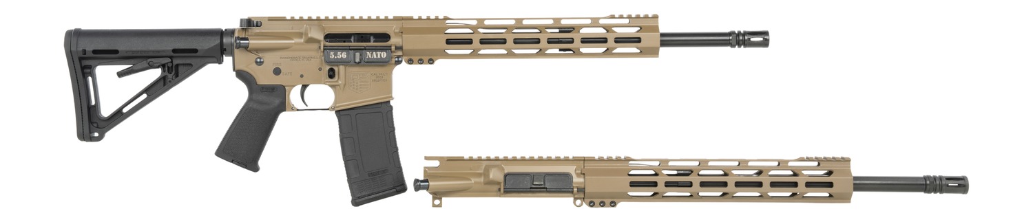 Diamondback DB1721K061 DB15 Combo 5.56x45mm NATO & 300 Blackout 16″ 30+1, FDE Carbon Rec/12″ M-LOK Handguard, Black Magpul Carbine Stock & Grip, Includes 2 Uppers