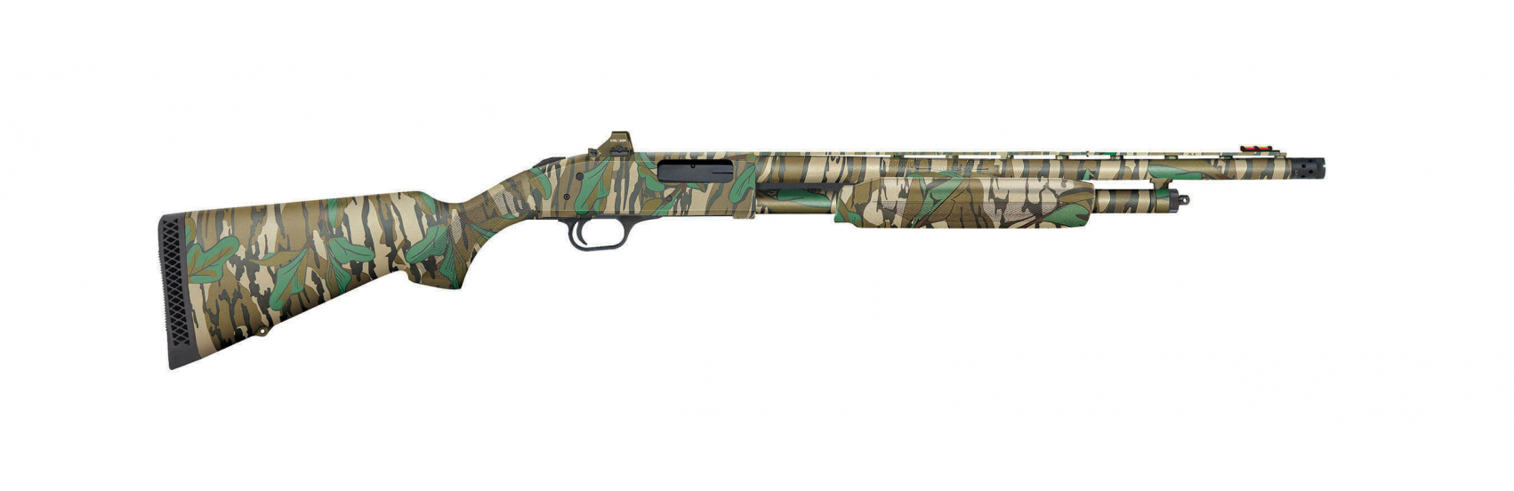 MOSSBERG 500 TURKEY 20G PUMP 3″ CHAMBER 20″ V.R. BBL, MO GRNLEAF, HS407K INCLUDED