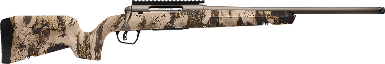 Savage Arms 32337 Axis 2 Pro Compact 223 Rem 4+1 20″ Gun Metal Bronze Cerakote Heavy Sporter Threaded Barrel & Picatinny Rail Carbon Steel Receiver, Fixed Western Camo Synthetic Stock, Right Hand