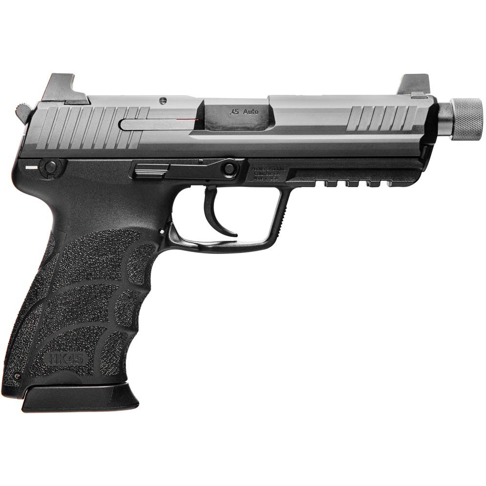 H&K HK45 Tactical Handgun .45 Auto 10rd Magazines(2) 5.20″ Threaded Barrel DA/SA V1 Decocking Lever & Safety