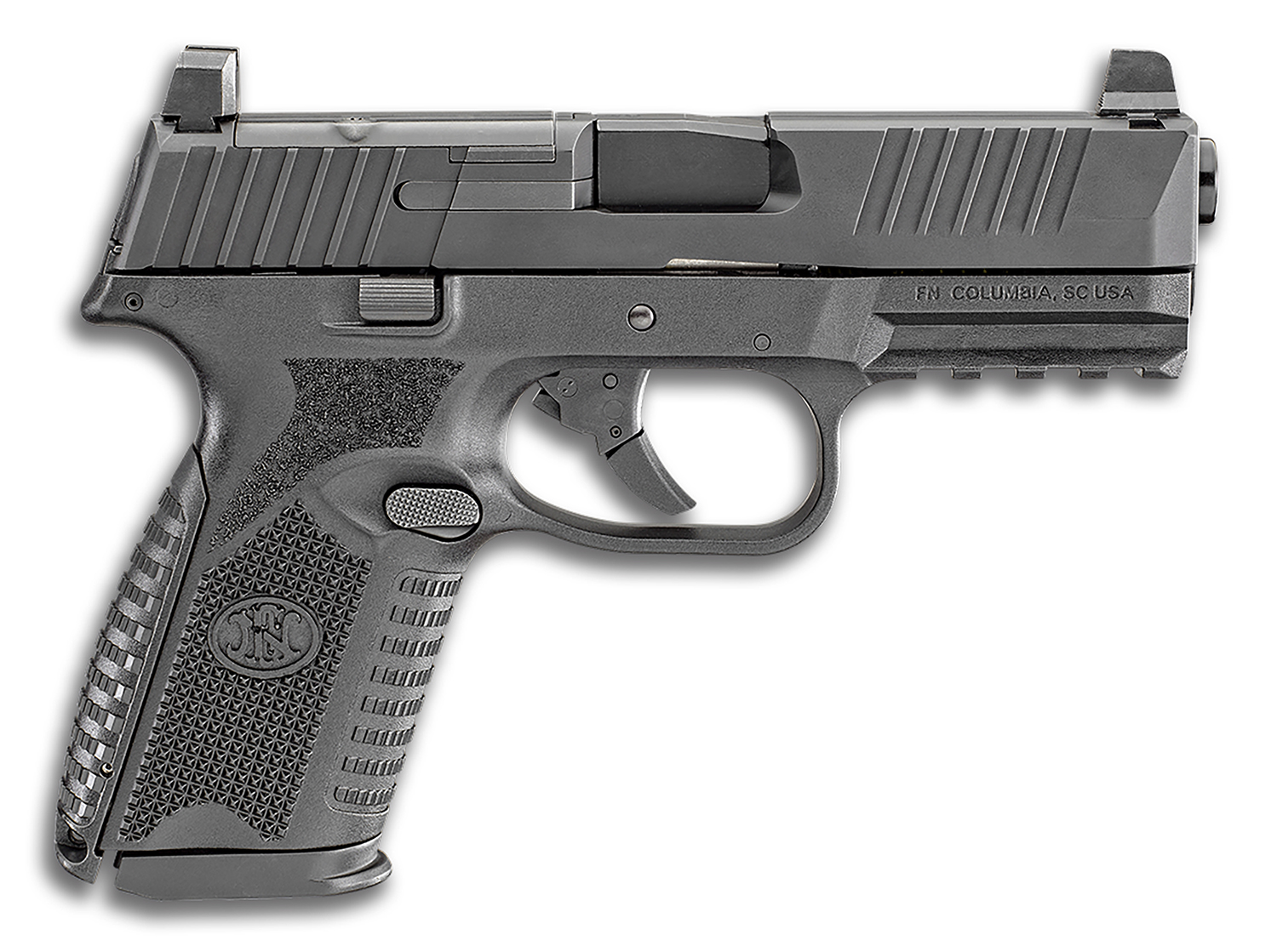FN 66100588 509M MRD Mid-Size 9mm Luger 10+1 4″ Black Recessed Crown Barrel, Matte Black Optic Ready/Serrated Stainless Steel Slide, Matte Black Polymer Frame w/Picatinny Rail, Ambidextrous