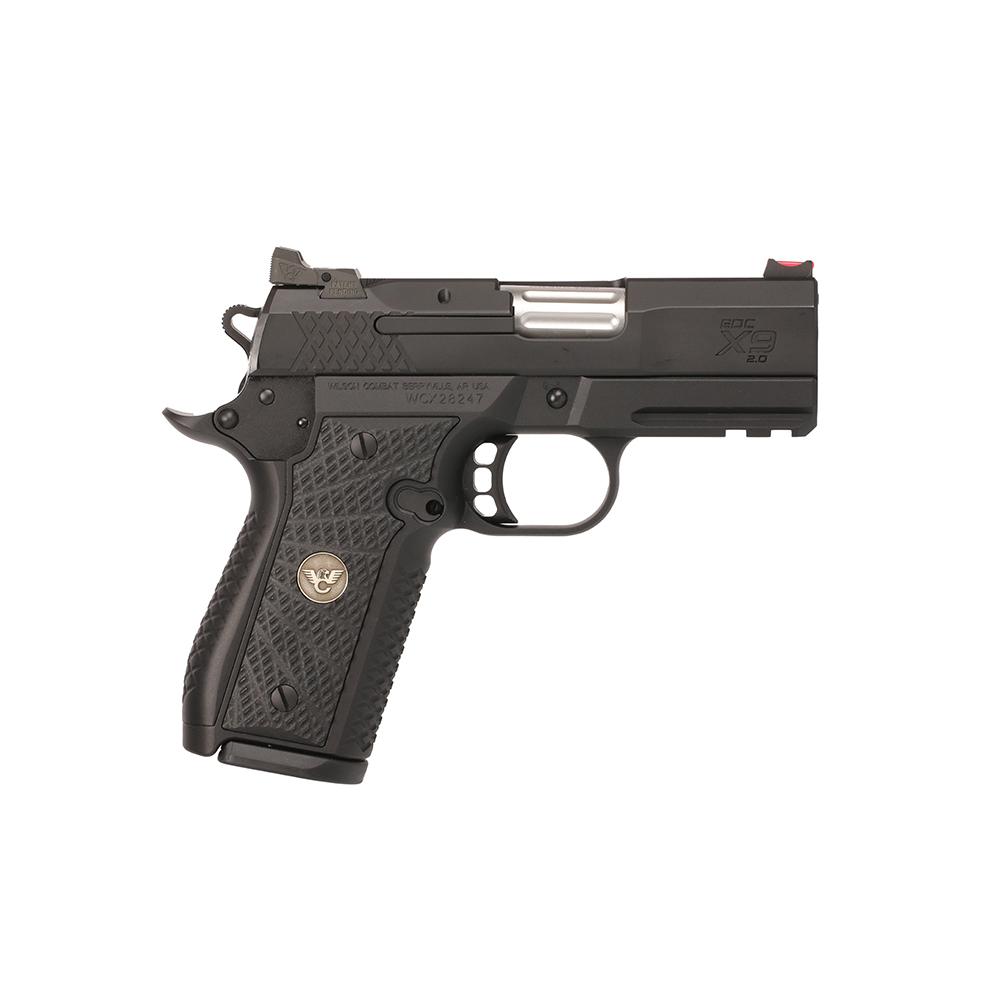 Wilson Combat EDC X9 2.0 Handgun 9mm Luger 15rd Magazine(2) 3.25″ Barrel Lightrail Armor-Tuff Slide Anodize Frame