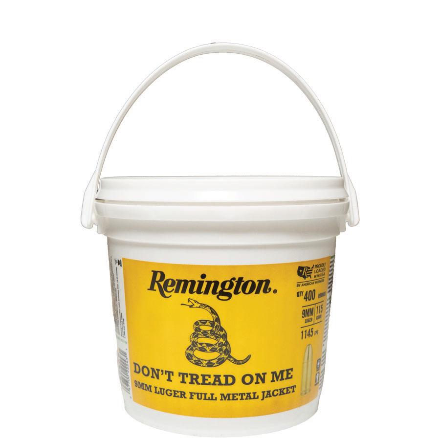 Remington UMC 250th Anniversary “Don’t Tread On ME” Ammunition 9mm Luger 115 gr FMJ 1145 fps 400/ct