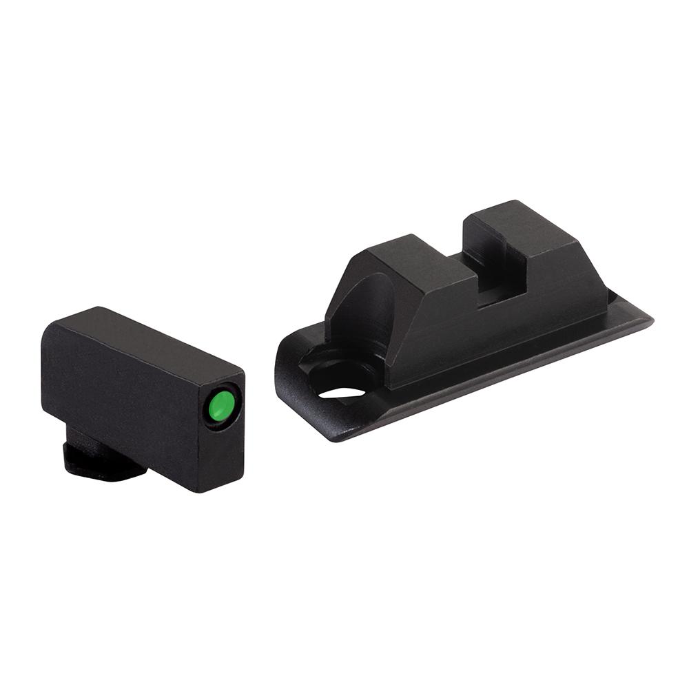 Ameriglo Optic Compatible Sight Set for Glock Gen 5 A-Cut Green with Black .240″ Front Black Rear