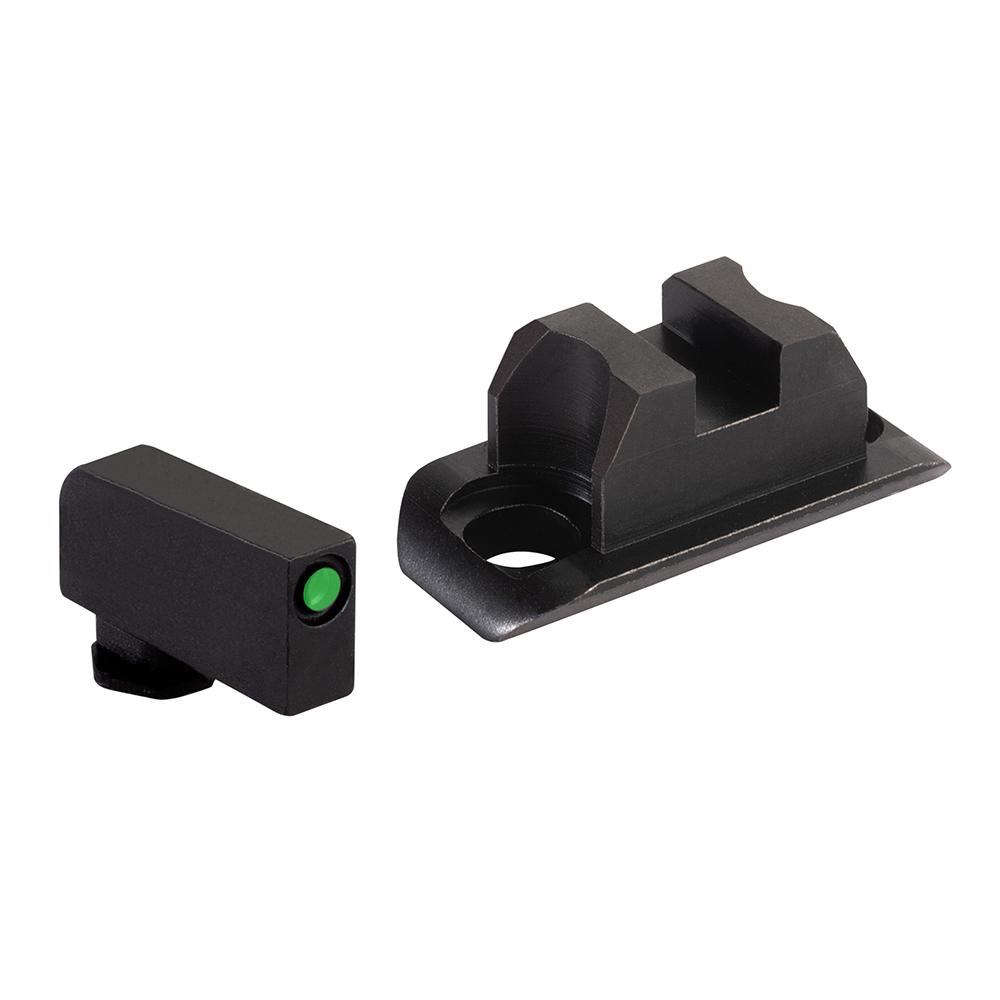 Ameriglo Optic Compatible Sight Set for Glock 43X/48 A-Cut Green with Black .240″ Front Black Rear