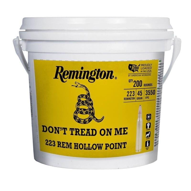Remington UMC 250th Anniversary “Don’t Tread On ME” Ammunition .223 Rem 45gr JHP 3550 fps 200/ct