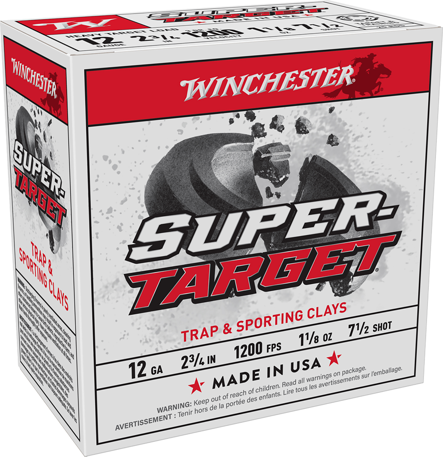 Winchester Ammo TRGT12M7 Super-Target Heavy 12Gauge 2.75″ 1 1/8oz 7.5Shot 25 Per Box/10 Case