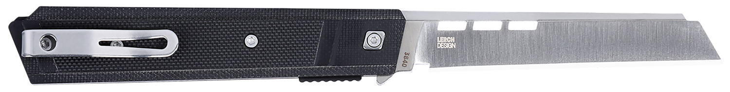 CRKT 3840 Zephyr 3.22″ Folding Sheepsfoot Plain Satin D2 Steel Blade, Black Textured G10 Handle