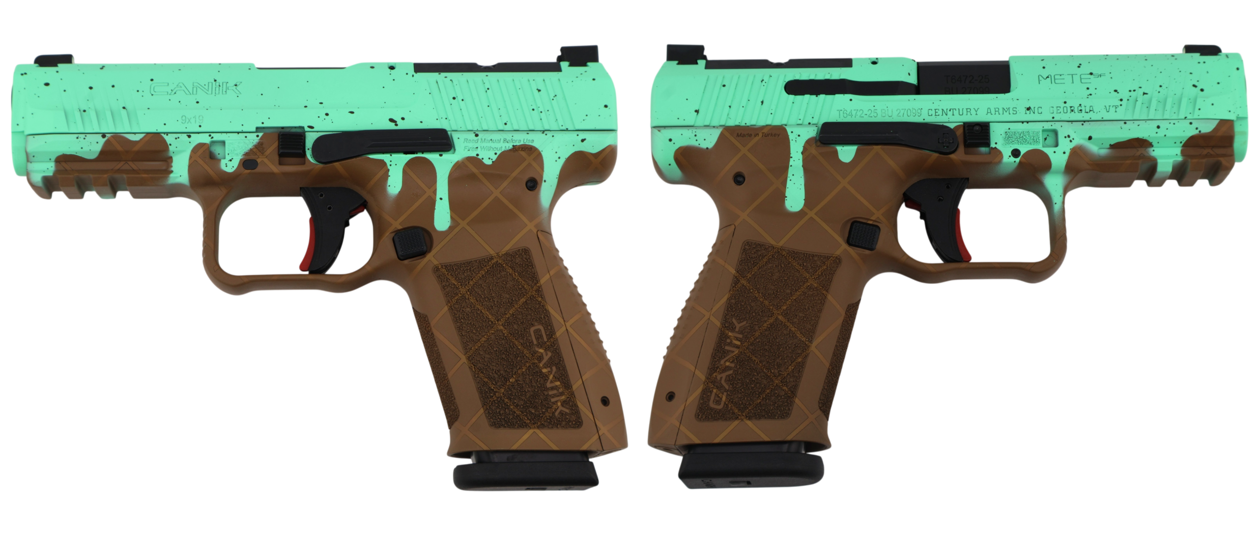 CANIK METE SF ONE SERIES 9MM MINT CHOCOLATE CHIP PSTL 4.19 BRL 1-15RD MAG